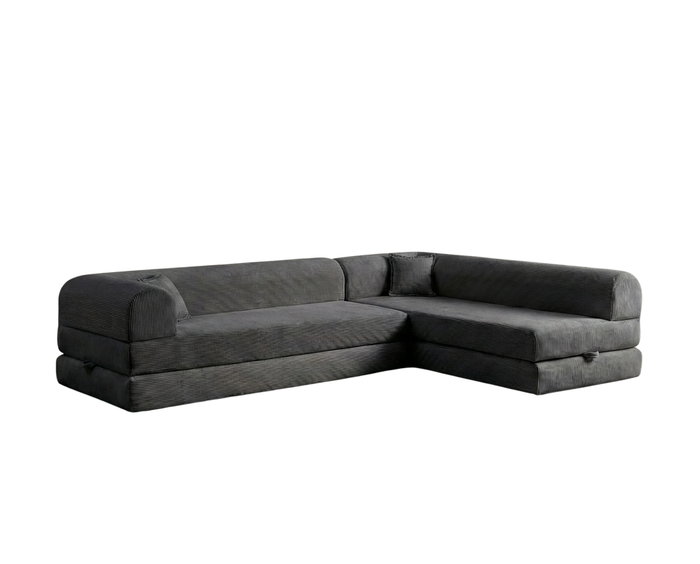 Atelier Del Sofa Legom Eco Corner - Sofá-Cama Esquinero Antracita